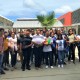 Photo de groupe avec les élèves des deux classes  de 1er  ES de la cité Scolaire Robert Weinum